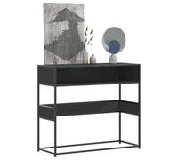 BOWEKAM Mobili, Tavoli, Tavoli d'accento, Tavolini, Consolle Nero 90x35x80 cm Legno Ingegnerizzato