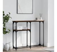 BOWEKAM Mobili, Tavoli, Tavoli d'accento, Tavolini, Consolle Rovere Marrone 90x22.5x75 cm Legno Ingegnerizzato