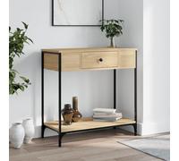 BOWEKAM Mobili, Tavoli, Tavoli d'accento, Tavolini, Consolle Rovere Sonoma 75x34.5x75 cm Legno Ingegnerizzato