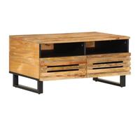 BOWEKAM Mobili, Tavoli, Tavoli d'accento, Tavolini, Tavolino da Caffè 80x55x40 cm Legno Massello Mango Grezzo