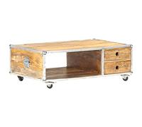 BOWEKAM Mobili, tavoli, tavoli d'accento, tavolini, tavolino da caffè, 89 x 59 x 33 cm, in legno di mango grezzo massiccio