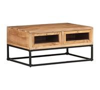 BOWEKAM Mobili, tavoli, tavoli d'accento, tavolini, tavolino da caffè, 90 x 60 x 40 cm, in legno massello di acacia