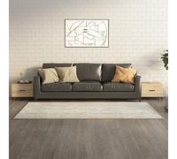 BOWEKAM Mobili, tavoli, tavoli d'accento, tavolini, tavolino da caffè con gambe in metallo, 2 pezzi rovere Sonoma 50 x 50 x 40 cm