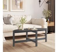 BOWEKAM Mobili, Tavoli, Tavoli d'accento, Tavolini, Tavolino da Caffè Grigio 118x63x45 cm Legno Massello di Pino