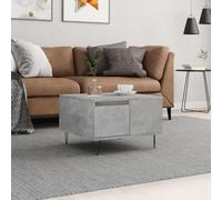 BOWEKAM Mobili, Tavoli, Tavoli d'Accento, Tavolini, Tavolino da Caffè Grigio Cemento 55x55x36,5 cm Legno Ingegnerizzato