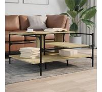 BOWEKAM Mobili, Tavoli, Tavoli d'Accento, Tavolini, Tavolino da Caffè In Rovere Sonoma 100x100x48,5 cm Ingegnerizzato Legno