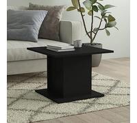 BOWEKAM Mobili, Tavoli, Tavoli d'accento, Tavolini, Tavolino da Caffè Nero 55.5x55.5x40 cm Legno Ingegnerizzato