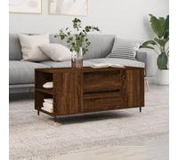 BOWEKAM Mobili, Tavoli, Tavoli d'Accento, Tavolini, Tavolino da Caffè Rovere Marrone 102x44.5x50 cm Legno Ingegnerizzato