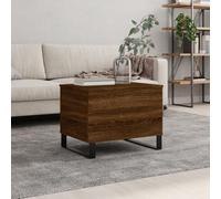 BOWEKAM Mobili, Tavoli, Tavoli d'accento, Tavolini, Tavolino da Caffè Rovere Marrone 60x44.5x45 cm Legno Ingegnerizzato