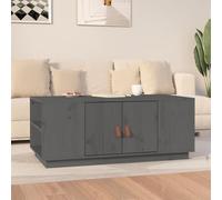 BOWEKAM Mobili, tavoli, tavoli d'accento, tavolini, tavolino da caffè, tavolino grigio 100 x 50 x 41 cm in legno massello di pino
