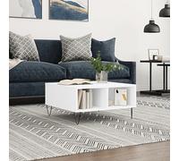 BOWEKAM Mobili,Tavoli,Tavolini,Tavolini,Tavolini,Tavolino Bianco 60x60x30 cm Legno Ingegnerizzato