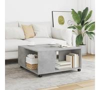 BOWEKAM Mobili,Tavoli,Tavolini,Tavolini,Tavolino Da Caffè Grigio Cemento 80x80x40 cm Legno Ingegnerizzato