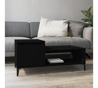 BOWEKAM Mobili,Tavoli,Tavolini,Tavolini,Tavolino Nero 100x50x45 cm Legno Ingegnerizzato