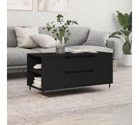 BOWEKAM Mobili,Tavoli,Tavolini,Tavolini,Tavolino Nero 102x44.5x50 cm Legno Ingegnerizzato