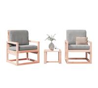 BOWEKAM Outdoor Outdoor Furniture Sets-3 Piece Garden Lounge Set legno massello Douglas
