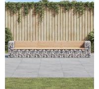 BOWEKAM Panca da giardino in legno di pino massiccio, 347 x 71 x 65,5 cm
