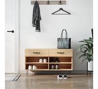 BOWEKAM Panca Scarpiera Rovere Sonoma 102x35x55 cm Legno Ingegnerizzato