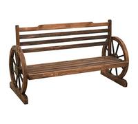 BOWEKAM Panchina da giardino in legno massello di abete 112 cm