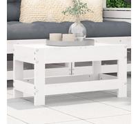 BOWEKAM Poggiapiedi da giardino bianco 62 x 30 x 32 cm in legno massello di pino