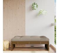 BOWEKAM Poggiapiedi da giardino marrone miele 120x80 cm legno massello pino