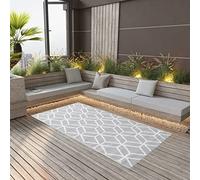 BOWEKAM Prato & Giardino-Soggiorno All'aperto-Coperte-Outdoor Tappeto ARAKIL Grigio 120x180 cm PP