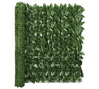 BOWEKAM Prato & Giardino-Soggiorno All'aperto-Ombrelloni e ombrelloni - Paravento balcone con foglie verde scuro 400x100 cm