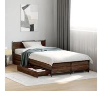 BOWEKAM RETE LETTO CON CASSETTI SENZA MATERASSO ROVERE MARRONE 75X190