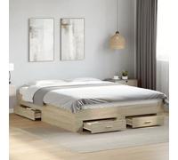 BOWEKAM RETE LETTO CON CASSETTI SENZA MATERASSO ROVERE Sonoma 150x200 cm King Size