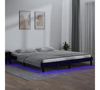 BOWEKAM RETE LETTO LED SENZA MATERASSO NERO 120x190 CM DOPPIA PICCOLA