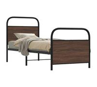 BOWEKAM RETE LETTO SENZA MATERASSO cm 75x190 SINGOLO PICCOLO Rovere Marrone