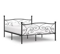 BOWEKAM RETE LETTO SENZA MATERASSO CON RETE A DOGHE IN METALLO NERO 180x200 cm Super King