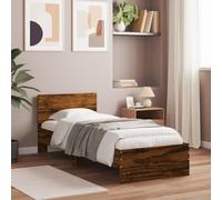BOWEKAM RETE LETTO SENZA MATERASSO CON TESTIERA ROVERE Fumè 75x190 cm Singolo