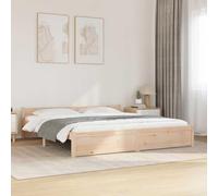 BOWEKAM RETE LETTO SENZA MATERASSO IN LEGNO MASSELLO 180x200 cm Super King Size Super King