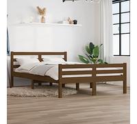 BOWEKAM RETE LETTO SENZA MATERASSO MARRONE MIELE LEGNO MASSELLO 120x190