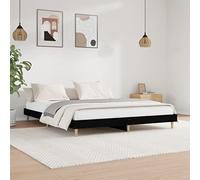 BOWEKAM RETE LETTO SENZA MATERASSO NERO 180x200 cm Super King Legno Ingegnerizzato