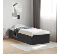 BOWEKAM RETE LETTO SENZA MATERASSO NERO 75x190 CM SINGOLO PICCOLO LEGNO