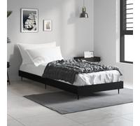 BOWEKAM RETE LETTO SENZA MATERASSO NERO 75x190 CM SINGOLO PICCOLO LEGNO