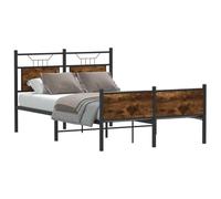 BOWEKAM RETE LETTO SENZA MATERASSO ROVERE Fumé 120x190 cm Matrimoniale Piccolo Legno Ingegn