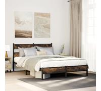 BOWEKAM RETE LETTO SENZA MATERASSO ROVERE Fumè 75x190 cm Singolo Piccolo Legno Ingegn