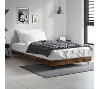 BOWEKAM RETE LETTO SENZA MATERASSO ROVERE Fumè 90x190 cm Singola Legno Ing
