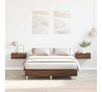 BOWEKAM RETE LETTO SENZA MATERASSO ROVERE MARRONE 120X190 CM DOPPIA PIC