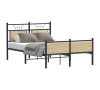 BOWEKAM RETE LETTO SENZA MATERASSO ROVERE Sonoma 120x190 cm Matrimoniale Piccolo Legno Ingegnerizzato