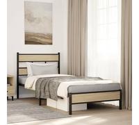 BOWEKAM RETE LETTO SENZA MATERASSO ROVERE Sonoma 90x190 cm Singola Legno Ingegneri