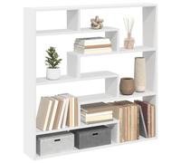 BOWEKAM Scaffalatura da parete con 7 scomparti, in legno ingegnerizzato, colore: bianco