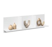 BOWEKAM Scaffalatura da parete con mensole e sporgenze, 100 x 16,5 x 30 cm, in legno ingegnerizzato bianco