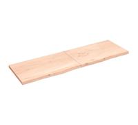 BOWEKAM Scaffalatura da parete e mensola da parete, 200 x 60 x (2-4 cm), in legno massello di rovere non trattato