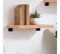 BOWEKAM Scaffalatura da parete e mensola da parete marrone chiaro 40 x 30 x (2-4) cm legno massello trattato rovere