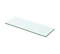BOWEKAM Scaffalatura da parete e mensola in vetro trasparente, 50 x 12 cm
