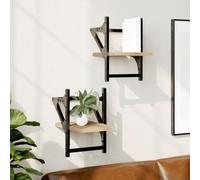 BOWEKAM Scaffali da parete per casa e giardino, 2 pezzi sonoma rovere 20 x 25 x 30 cm, selezione di mobili