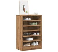 BOWEKAM Scarpiera Artigianale Rovere 60x35x92 cm Legno Ingegnerizzato